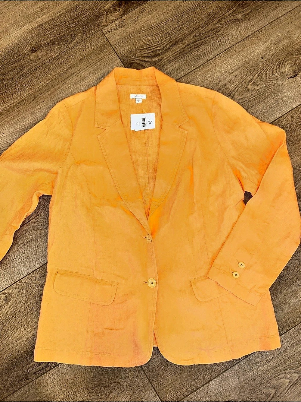 J. Jill Love Linen Blazer Apricot Size Medium